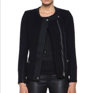 Iro Sari Jacket. Leather accents.